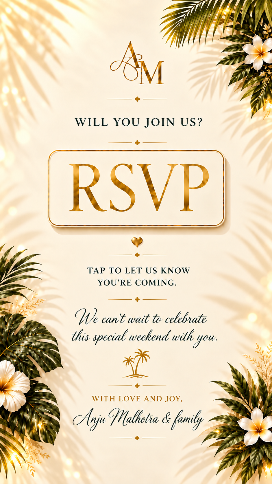 Will you join us? RSVP — tap to let us know you're coming